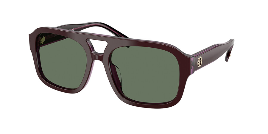 205082 Tory Burch TY7224U 205082 Pilotenbrille Purple on Clear Sonnenbrillen ...